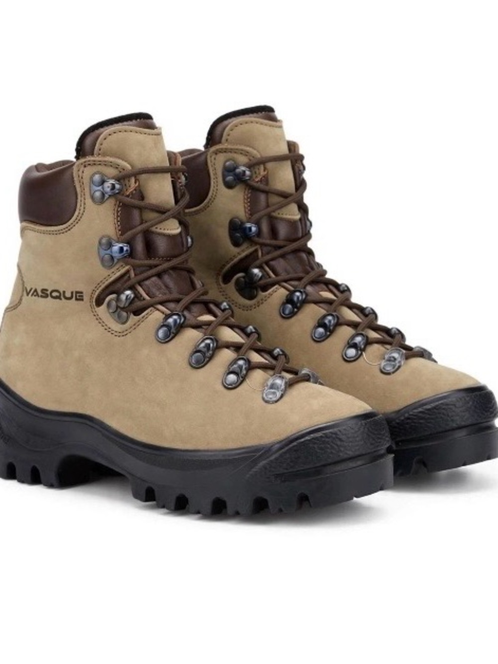 Vasque Gortex Mountaineer Boots Tan Leather Made in Italy Hiking Boots Size 7
